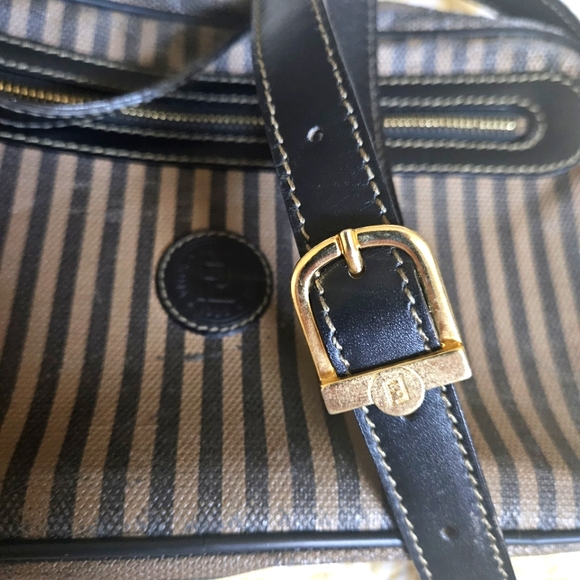 Fendi Pequin Striped Canvas Crossbody Bag - Picture 10 of 16
